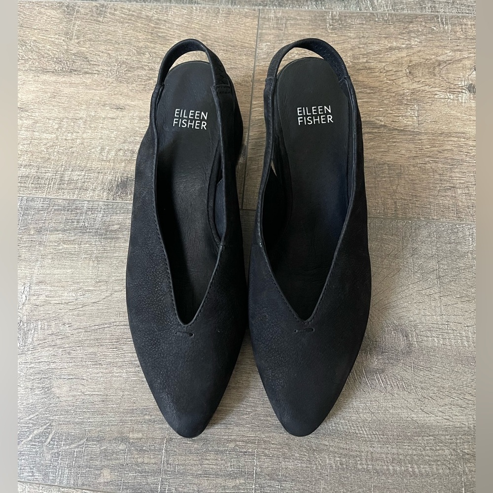 New Eileen Fisher Devi Slingback Wedge Sandal size 6.5